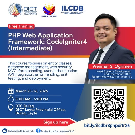 Free Training: PHP Web Application Framework: CodeIgniter 4 (Intermediate)