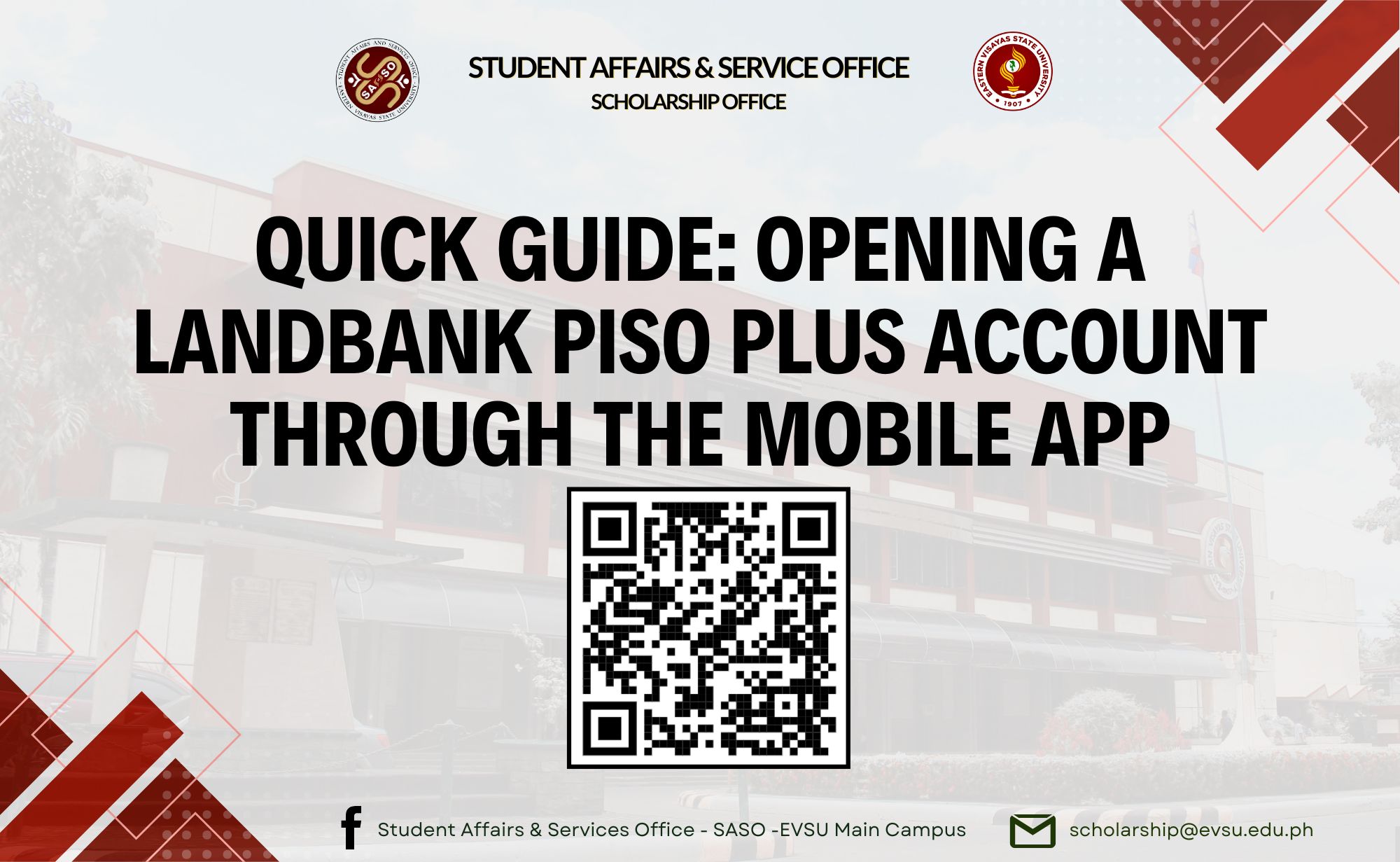 TES and TDP beneficiaries - LANDBANK PISO PLUS account